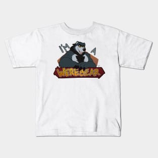 I'm a werebear, black Kids T-Shirt